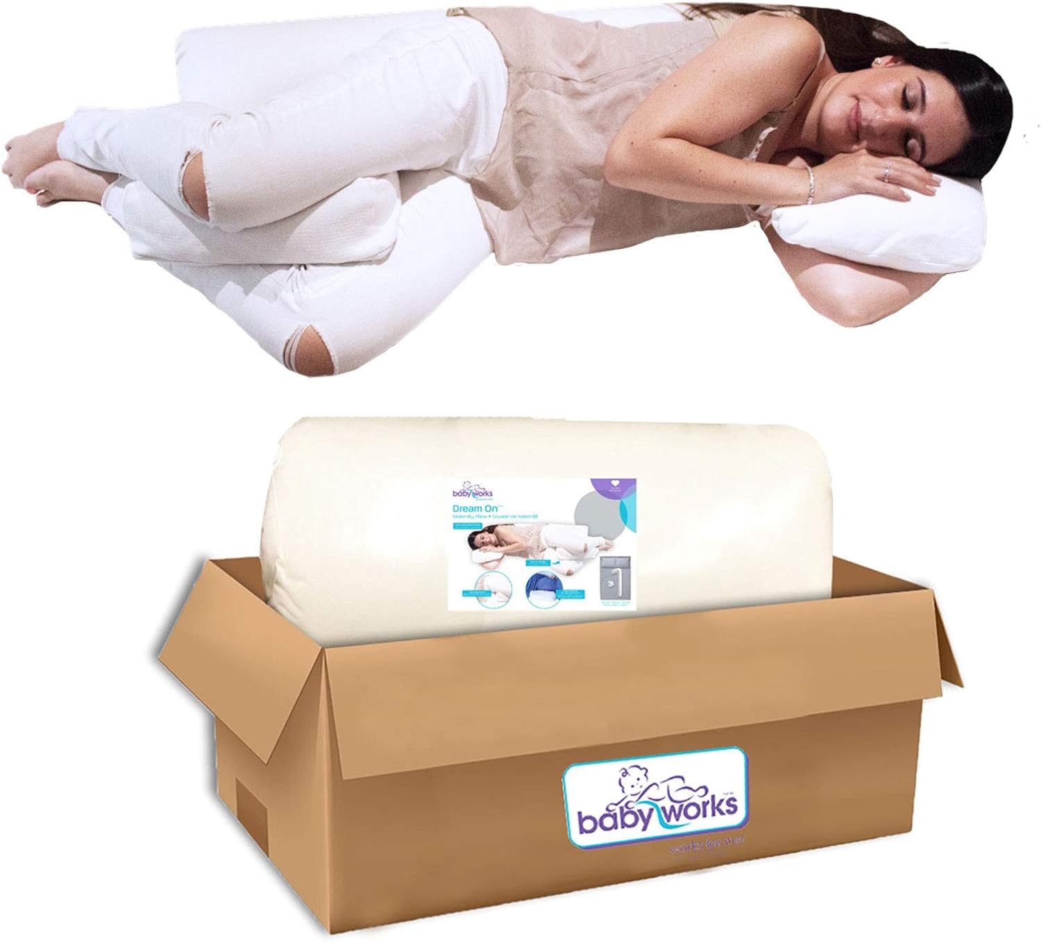 Baby Works Dream On Pregnancy Pillow With Bonus Pregnancy Wedge