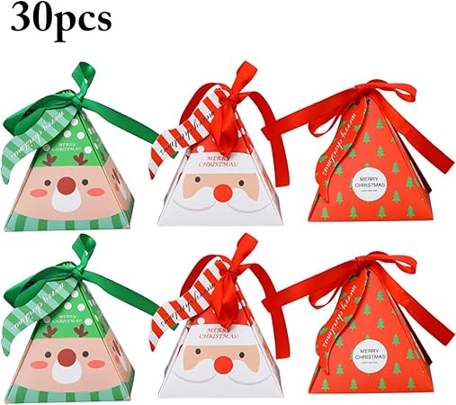 Immagini Carine Di Natale.Justdolife 30pcs Scatole Di Caramelle Di Natale Carina Modelli Di Santa Elk Scatole Per Feste Per Natale Amazon It Casa E Cucina