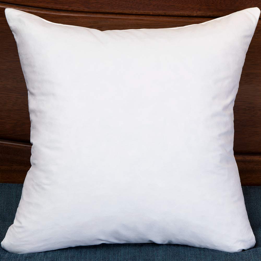 Set of 2 26X26 Square Decorative Down Feather Throw Pillow Insert, 100
