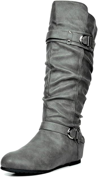 black wedge boots wide calf