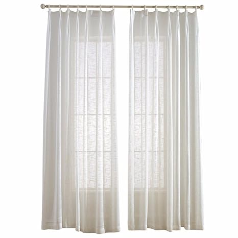 Qpggp Curtain Pure White Linen Cloth Cloth Curtain Screens