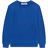 Kid Nation Kids Slouchy Soft Brushed Fleece Casual Basic Crewneck Sweatshirt for Boys or Girls 4-12 Years
