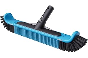 MOWEND Pool Brush Head for Cleaning Pool Walls, Swimming Pool Scrub Brushes with Sturdy 17” Wide Bristles & Reinforced Aluminium Back
