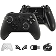 GuliKit KK3 Pro Wireless Controller for Switch/Switch OLED, Bluetooth Controller for PC/Steam Deck, Hall Joysticks/Trigger, 1000Hz Polling Rate, Maglev/Rotor/HD Vibration, Hyperlink Adapter (BLK)