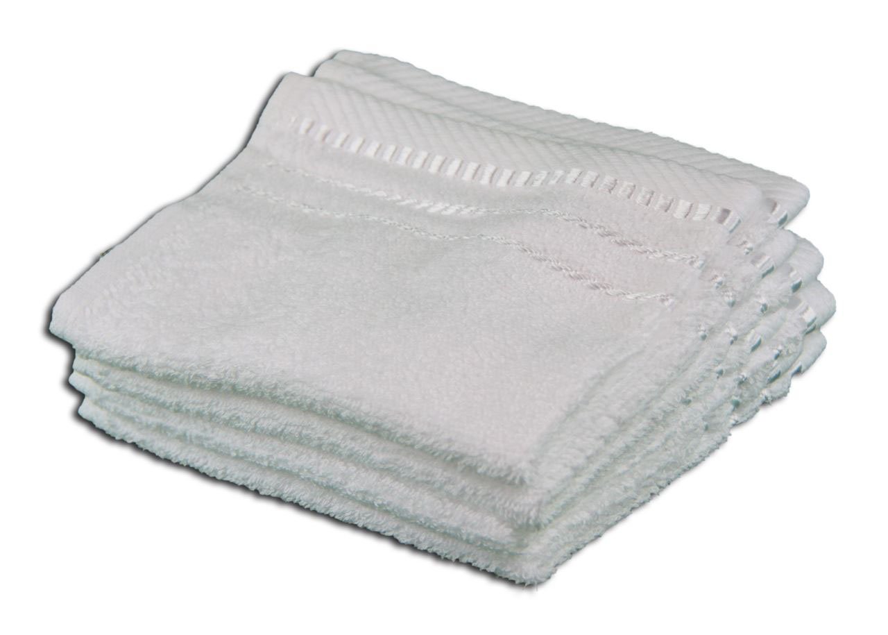 Gözze - Set of 4 Faceloths, Berlin, 100% Cotton, 30 x 30 cm - White