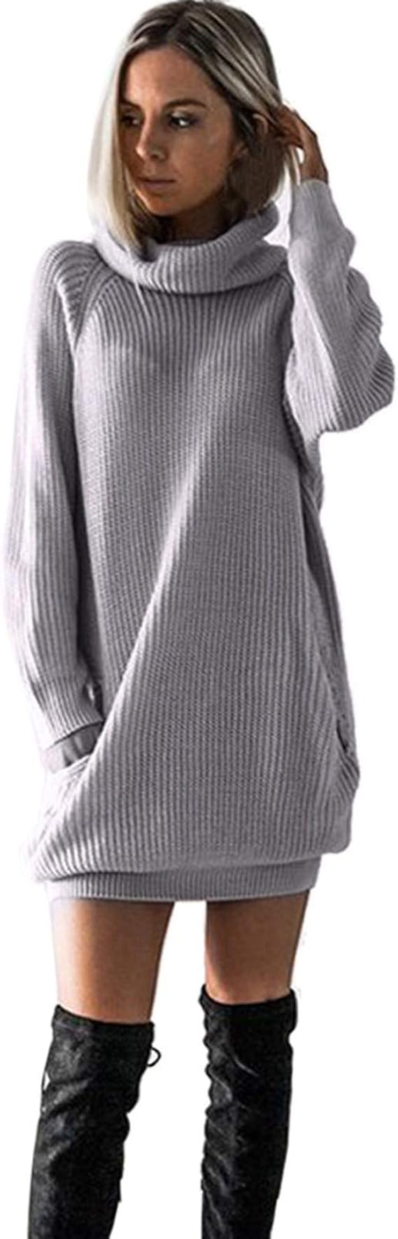 2019 New Fashion Women Sexy Party Dress Knit style Long Sleeve Turtleneck Winter Maxi Dress Slim 