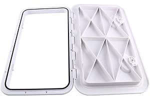 YaeMarine 24" x 14" Deck Access Hatch & Lid Marine Caravan RV (353mm x 606mm) (White)