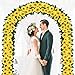 2 Pack Artificial Sunflower Garland Silk Sunflower Vine Artificial Flowers with Green Leaves Wedding Table Decor