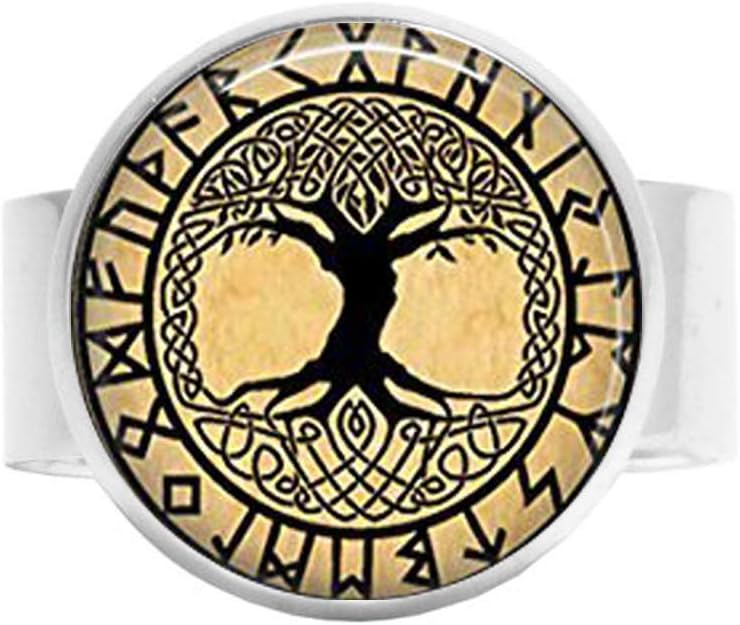Yggdrasil Adjustable Ring Occult Jewelry Rune Adjustable Ring