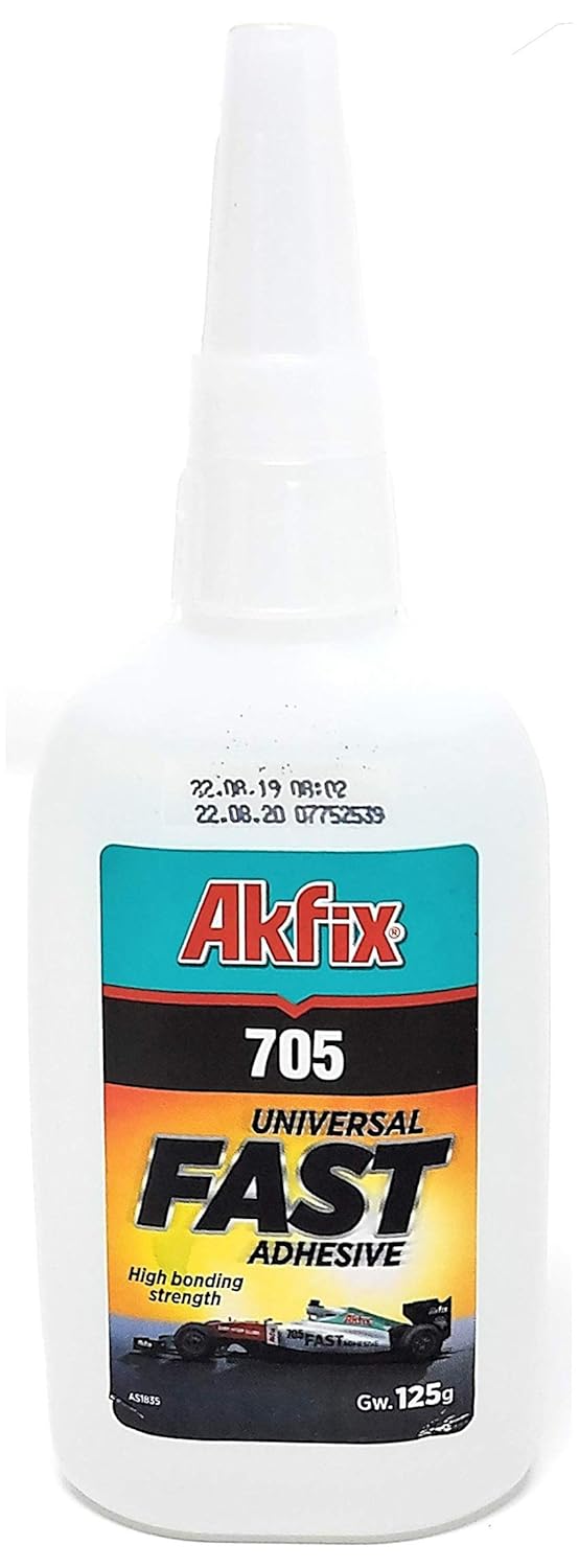 Akfix Thick Super Glue. Cyanoacrylate CA Glue Clear 125GW - 3.5 oz NetW.