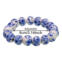 LKXHarleya Women Porcelain Beads Bracelet Vintage