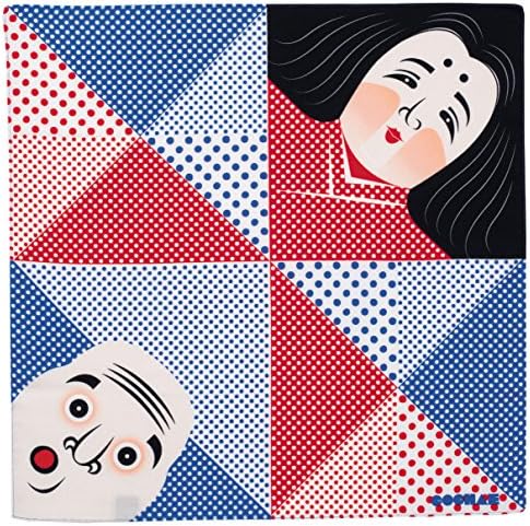 19" Furoshiki Cochae Okame &amp; Hyottoko