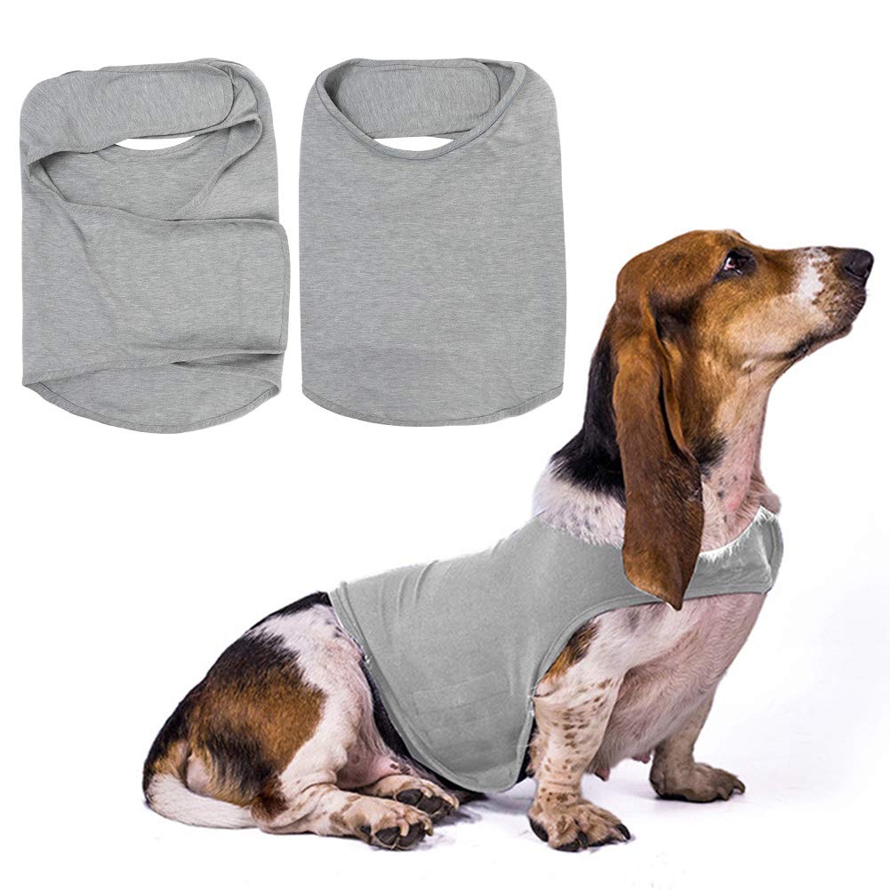 Fdit Dog Anti Anxiety Shirt Pet Stress Relief Clothes Pet Calming Wrap Vest Dog Thunder Jacket with and Reflective Strip (S)
