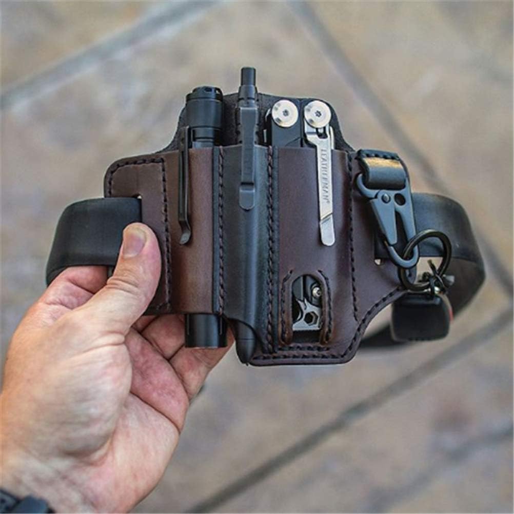 Holster Pouch for Pen Flashlight Tools Leather Belt Loop Waist