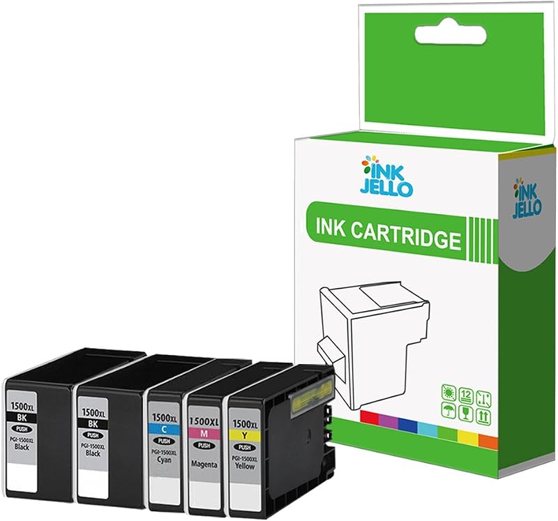 Inkjello 5-Pack XL Ink Cartridges for Canon MAXIFY MB2050 MB2100 MB2300 MB2700
