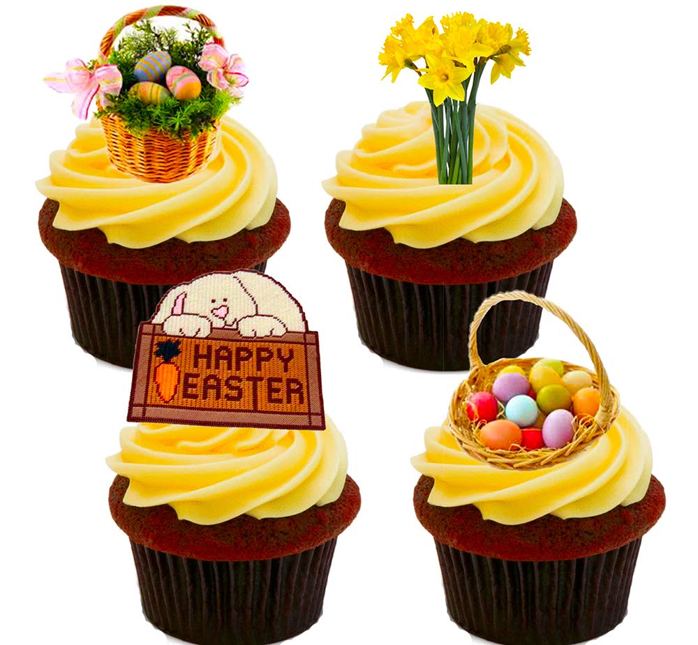 Happy Easter Mix, decoración para tartas stand-up oblea comestible ...