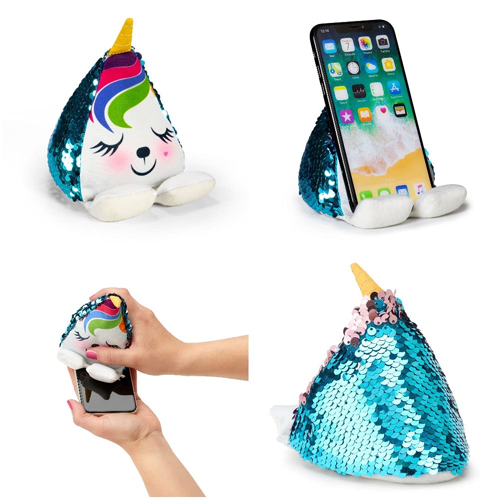 Gifts for Readers & Writers Plusheez Mobile Phone Holder | 2in1 Phone Stand with Micro Fibre Wipe | Screen Cleaner | Phone Stand for Kids Children Adults | eReader/Kindle/Smartphone/Tablet Compatible