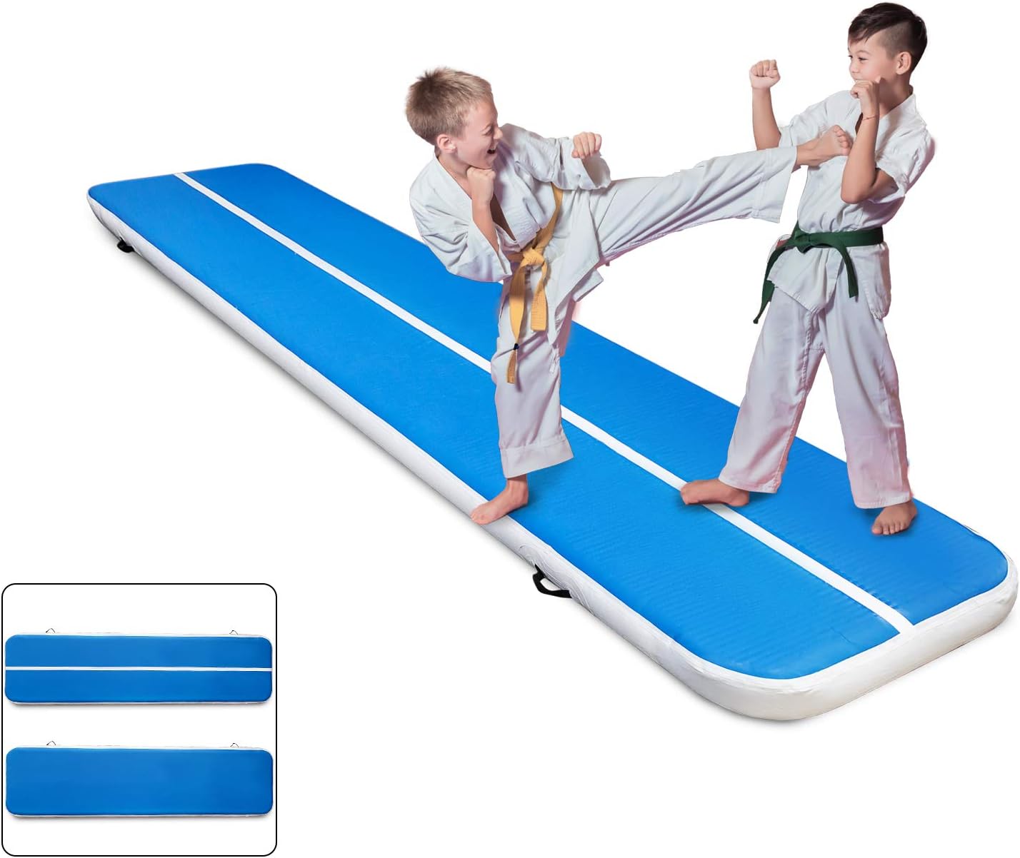 Ztopia 400X100X20CM Air Track Mat Blue Airtrack Tumbling Mat Air 4M