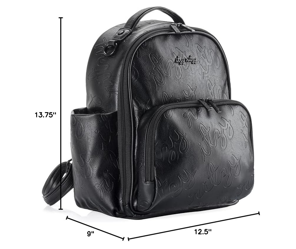 Itzy Ritzy Baby Mini Diaper Bag, Black-Plus