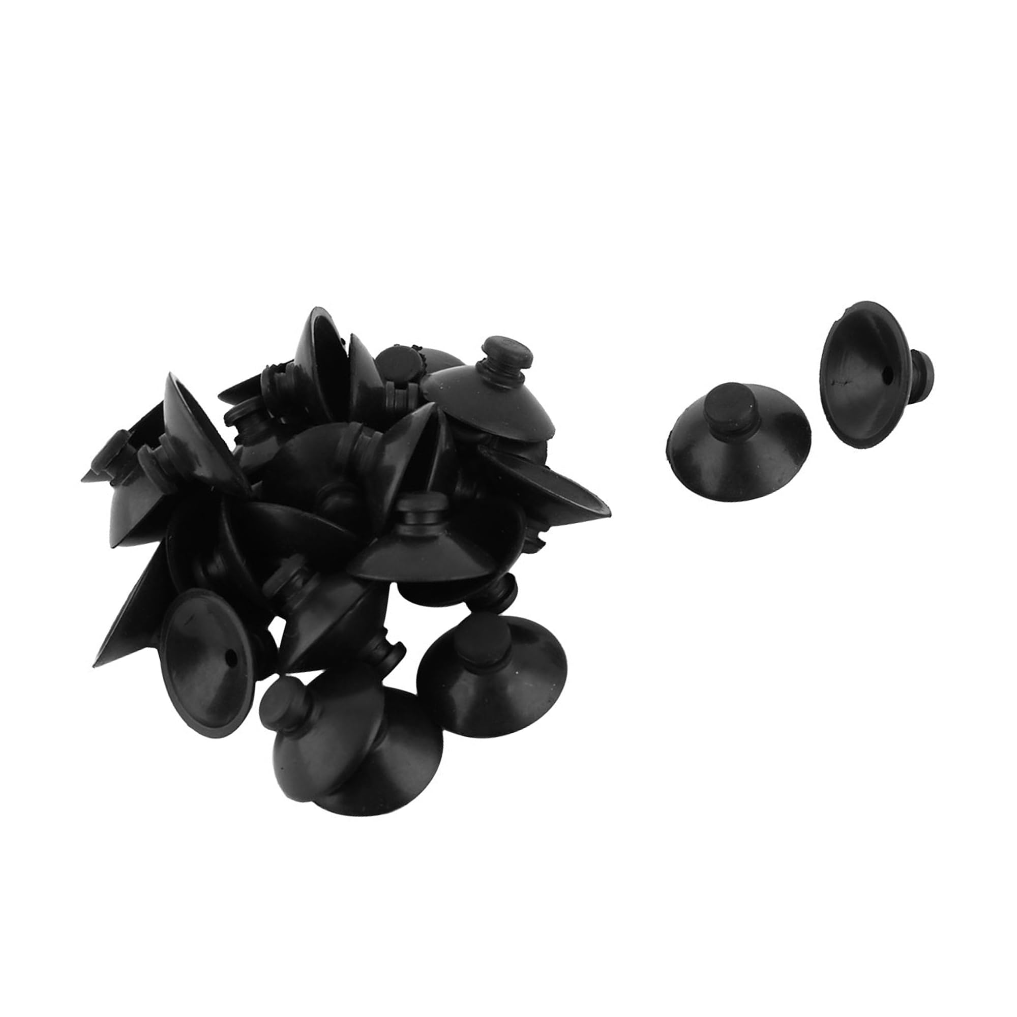 CAPASTEC Aquarium Suction Cup, Rubber Water Pipe Air Tube Hose Suction Cup for Aquarium Fish Tank 0.79Inch(Black,30Pcs)