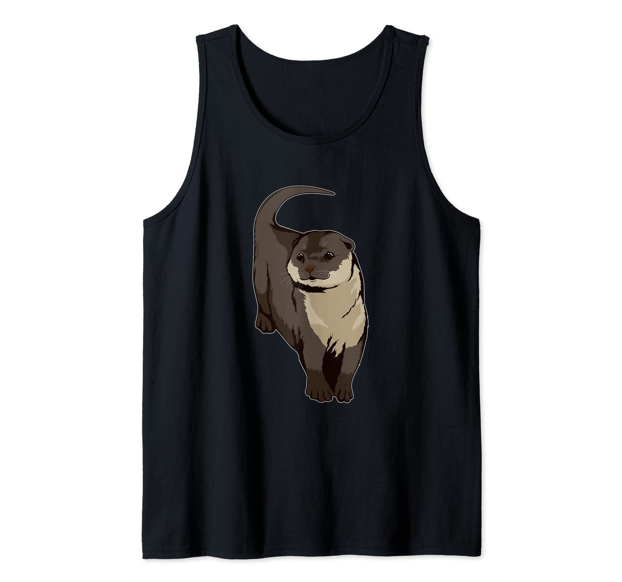 Sea Otter Art Illustration Clothes Sea Otter Tank Top
