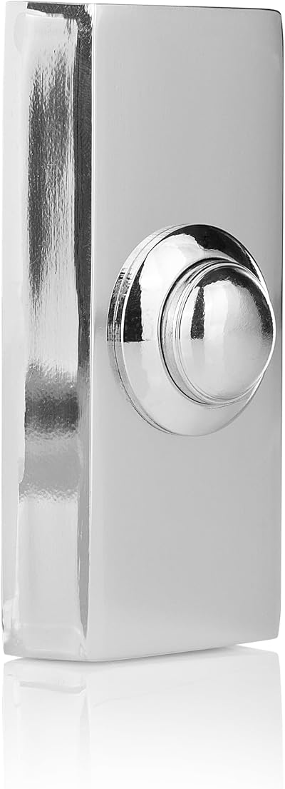 Byron Doorbell Push Button Universal Chrome 2 Wire IP20 DBW-21028