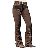 Flamingals Low Rise Boot Cut Jeans for Women Butt Lifting Western Pants with Pockets Flare Jeans Women