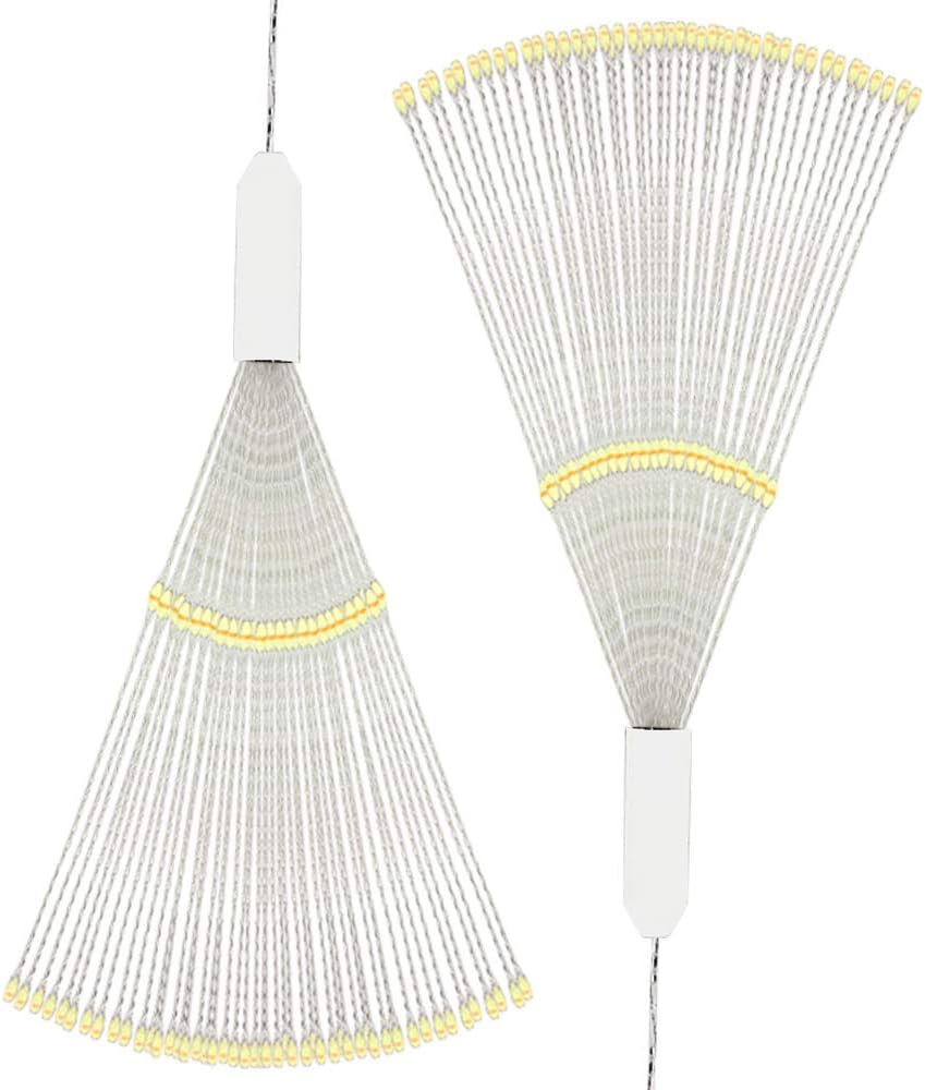 [ 2-Pack ] Dandelion String Lights, LED Fireworks Copper String Lights Bouquet Shape 100 LED Micro Lights for DIY Wedding Centerpiece Decoration, Party (Cool White)