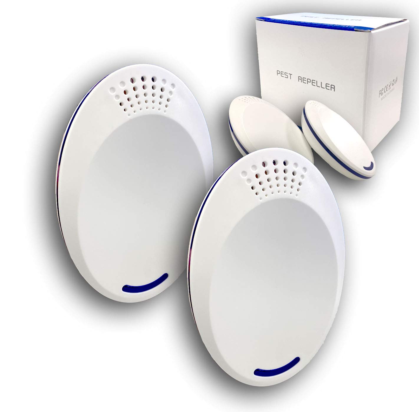 Ultrasonic Pest Repeller(2 Pack), Pest Control Ultrasonic Repellent, Electronic Repellant - Bug Repellent for Ant, Mosquito, Mice, Spider, Roach, Rat, Flea, Fly: Industrial & Scientific