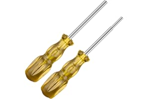 TAESSV Gamebit Screwdriver Set, 3.8mm and 4.5mm Security Screwdriver Bits for Opening Nintendo, Sega Consoles and Game Cartridges - Trensparent Yellow
