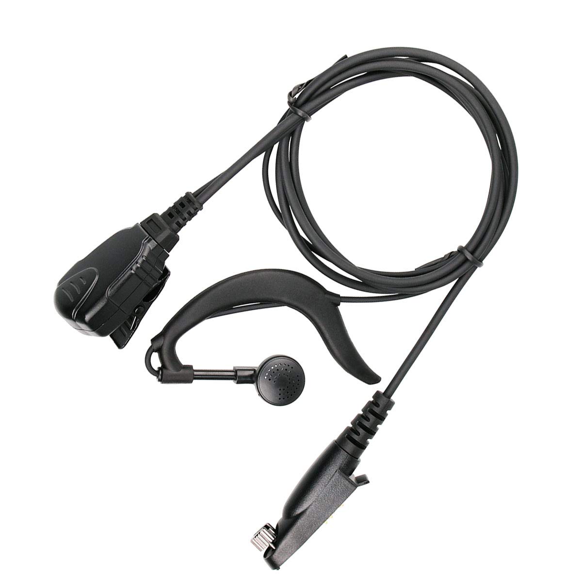 Retevis Ailunce HD1 Walkie Talkie Earpiece with Mic G-Shape Headset Compatible with RT648 RT87 RT82 RT29 RT83 RT647 Walkie Talkies (1 Pack)