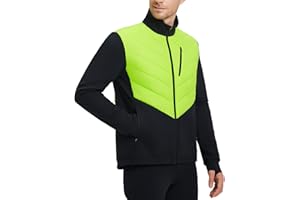 baleaf Men's Cycling Jacket Puffer Lightweight Coat Windproof Warm Winter 5 Pockets Packable Running Hiking