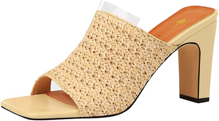 peep toe weaving sandals