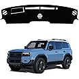 Gpaentsn Dashboard Dash Cover Mat Compatible with Toyota Land Cruiser Prado 2024 2025 Anti-Skid Center Console Protector Cover