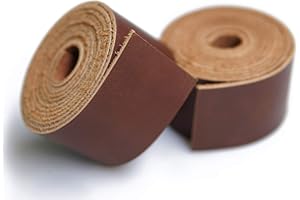Jeereal Full Grain Leather Strap 2.0mm Thick Cord Braiding String for Crafts/Tooling/Workshop Handmade (Bourbon Brown, 1"x60")