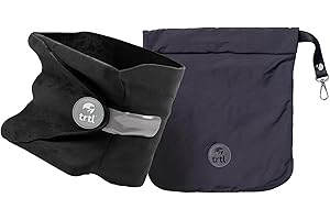 trtl Pillow - Scientifically Proven, Super Soft Neck Support Travel Pillow for Sleeping - Lightweight and Machine Washable - Ergonomic Design for Traveling on Airplanes, Cars, and Trains - Black