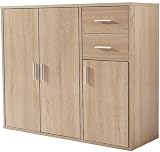 Panana Sideboard Storage Cupboard Cabinet Unit with Doors and Drawers (Light