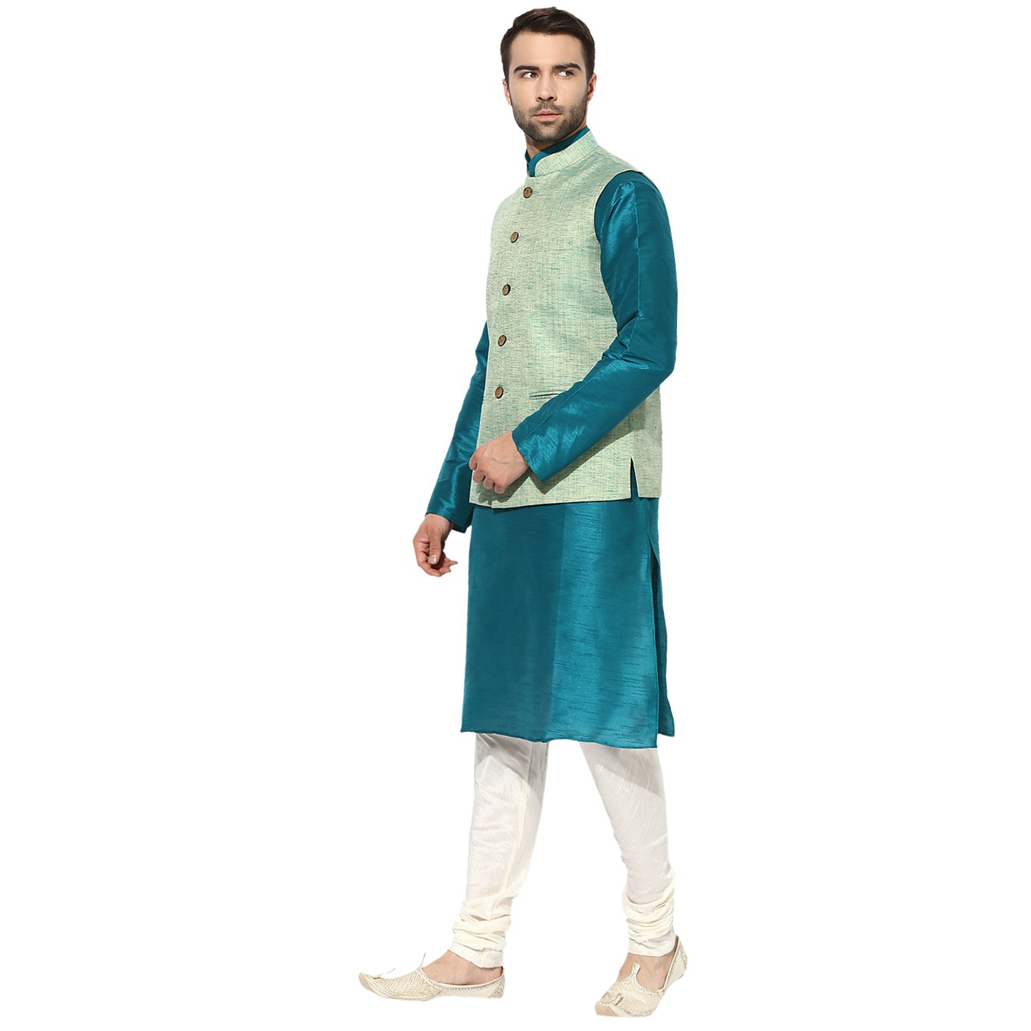 kisah benarasi cotton silkwovenwaistcoat for men's