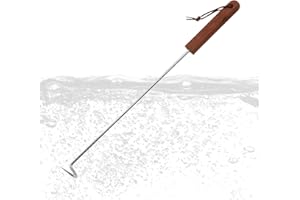 BBQ Food Turner, Food Flipper | Stainless Steel Pigtail Flipper Hook, Food Turning Tool for BBQ Accessories, Rib Bones, Poult