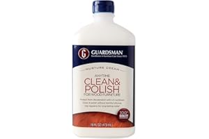 Guardsman Clean & Polish For Wood Furniture - Cream Polish 16.9 oz - Silicone Free, UV Protection - 461500