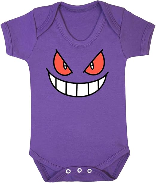 SMARTYPANTS Gengar Pokemon face Inspired Cute Short Sleeved Vest
