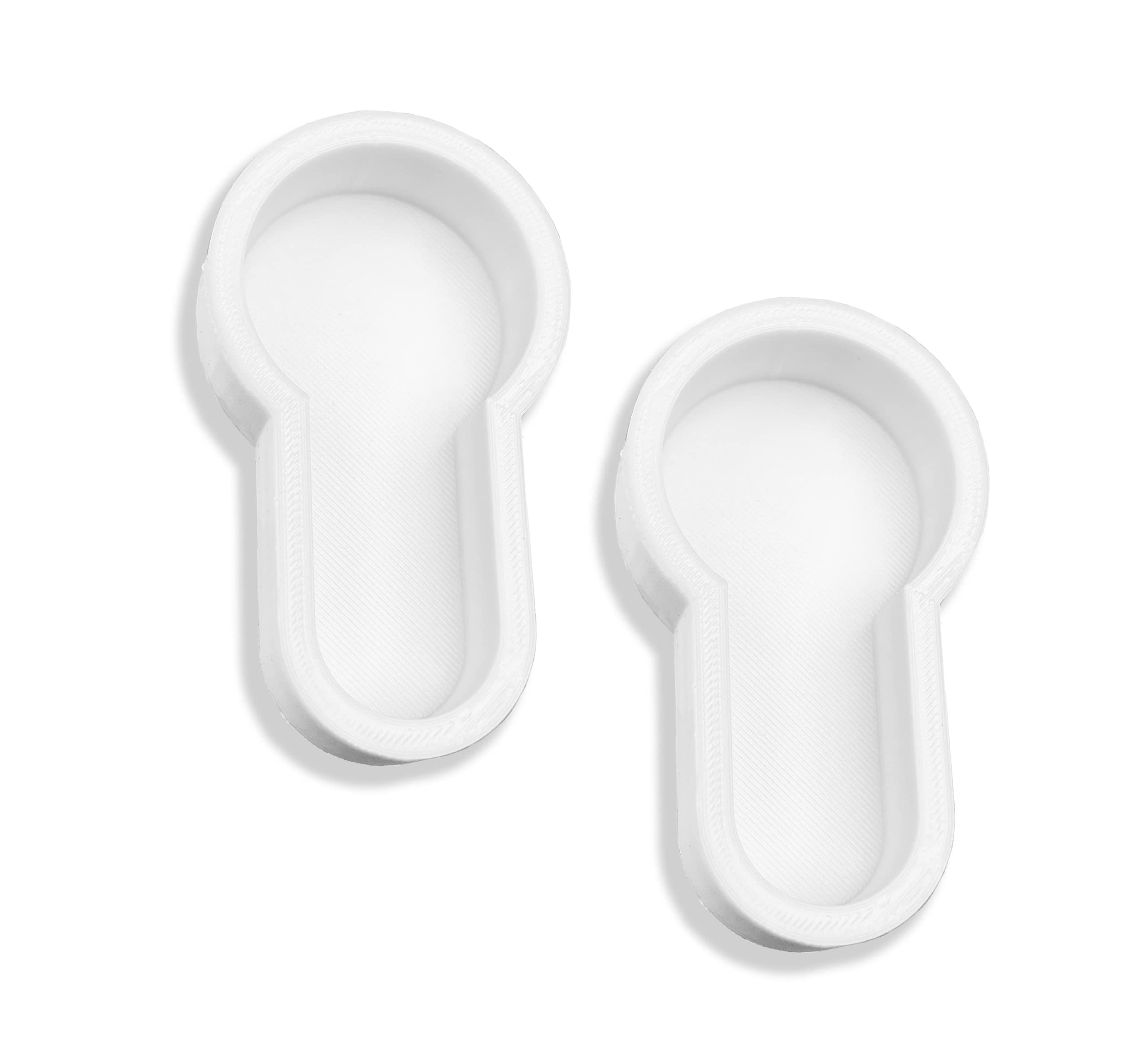 Lock Draught Excluder Keyhole Cover Push Fit Cap, Keep Draught and Cold Out, Easy to Install Pack of 2 (White)