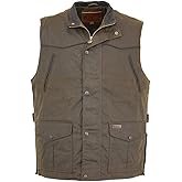 Outback Trading Company mens 2154 Magnum Waterproof Breathable Fleece Lined Cotton Oilskin Outdoor Vest