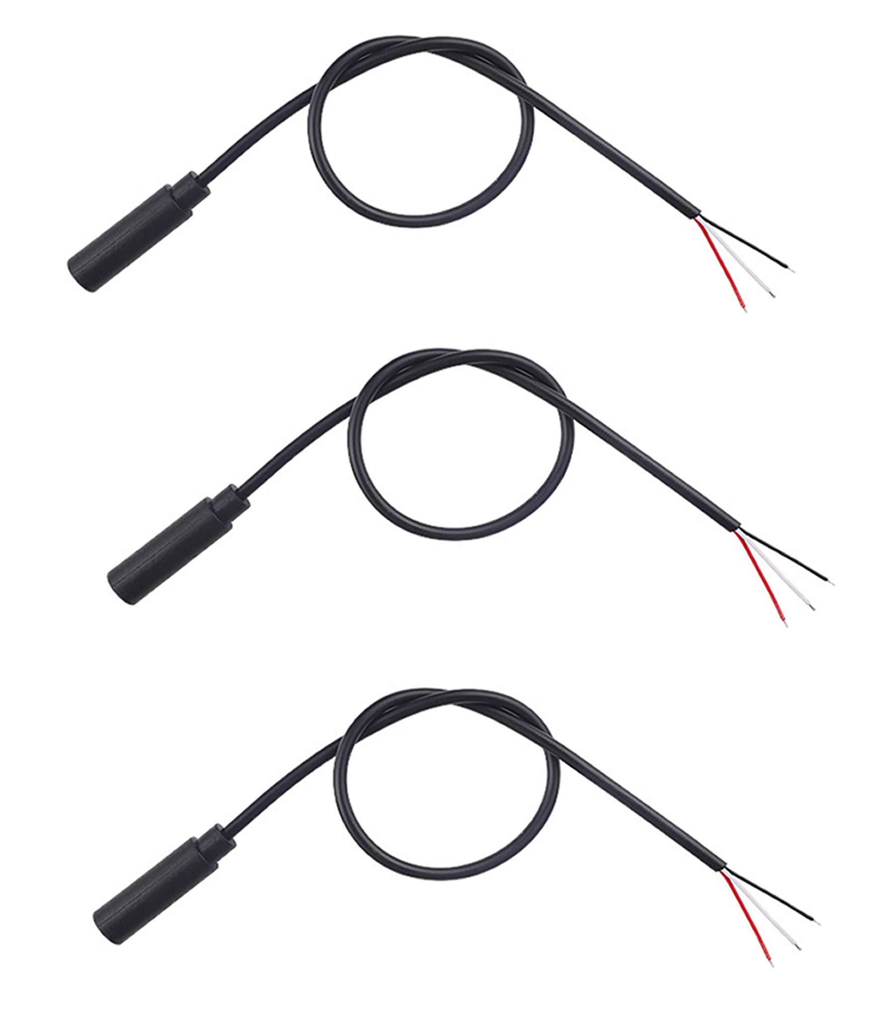 winwill 6Pcs 3.5mm Female Jack to Bare Wire Open End TRS 3 Pole Stereo 1/8" 3.5mm Jack Plug Audio Cable Replacement for Headphone Cable Repair