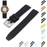 22mm Curved End Rubber Band For Blancpain X Swatch, Replacement Watch Bands With Buckle For Blancpain X Swatch - Multiple Colors