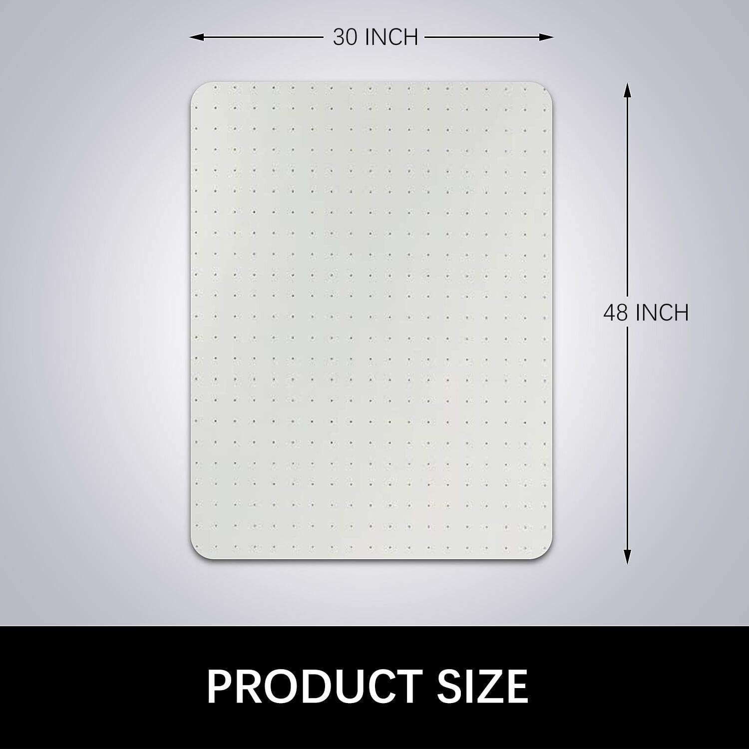 Kuyal Office Chair Mat for Carpets,Transparent Thick and Sturdy Highly Premium Quality Floor Mats for Low, Standard and No Pile Carpeted Floors, with Studs (30" X 48" Rectangle): Kitchen & Dining