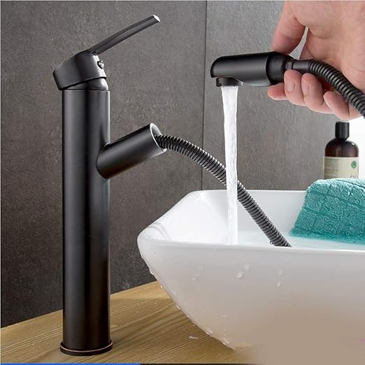 Ausziehbarer Wasserhahn, Badezimmer-Wasserhahn für heißes und kaltes