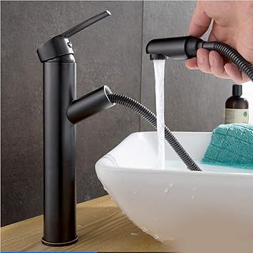 Ausziehbarer Wasserhahn, Badezimmer-Wasserhahn für heißes und kaltes