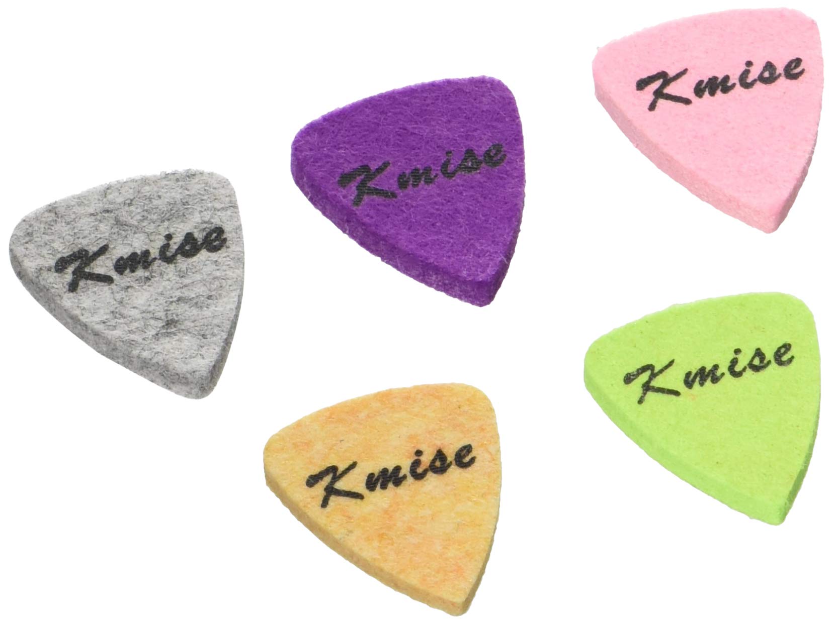 Kmise Ukulele Felt Picks 5 Colors 5 Pcs for Ukelele Uke Nylon Stringed Instrument