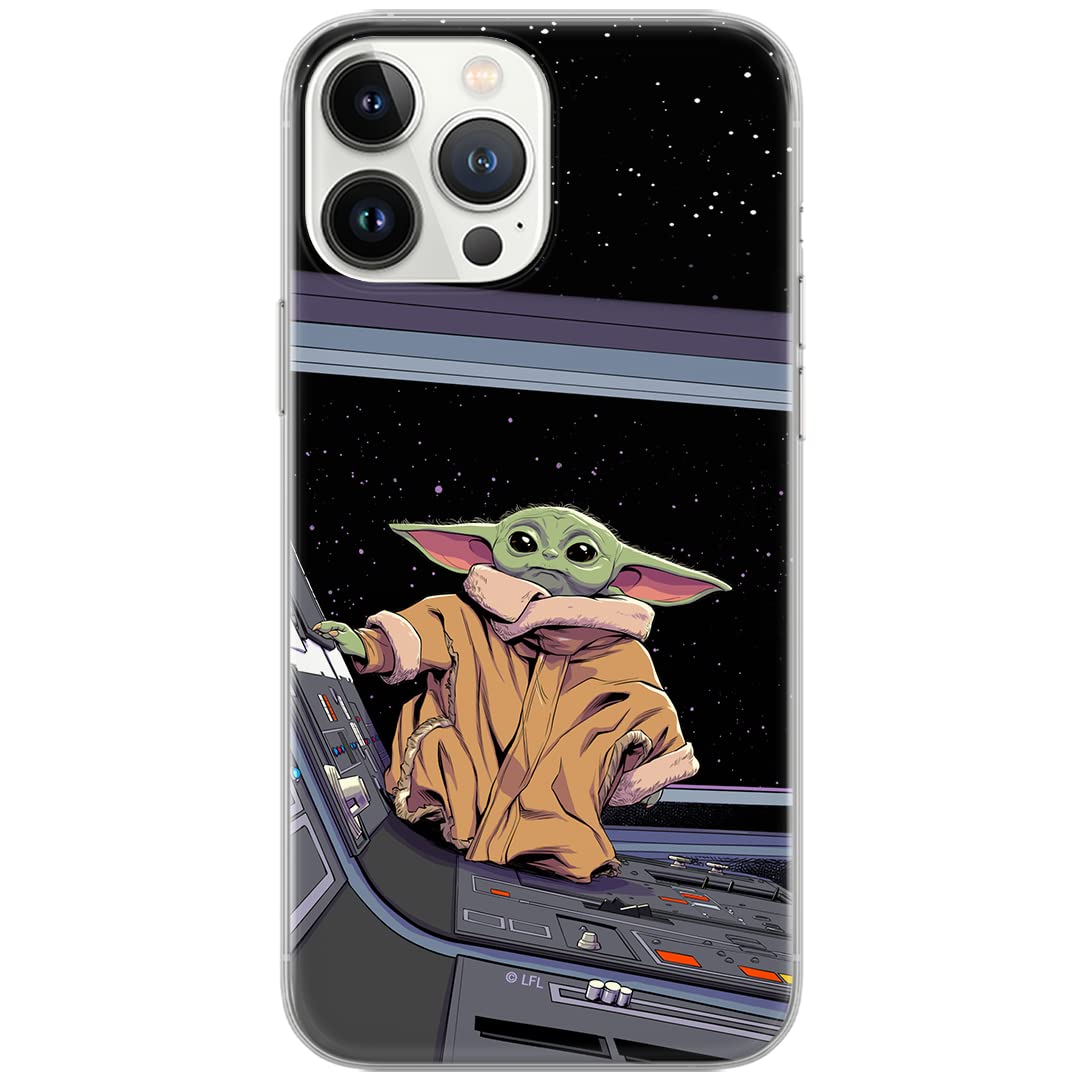 ERT GROUP mobile phone case for iPhone 13 PRO MAX original and officially licensed Star Wars pattern Baby Yoda 025 Black optimally adapted to the shape of the mobile phone, case made of TPU